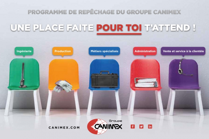 Il y a une place pour toi chez Groupe Canimex!